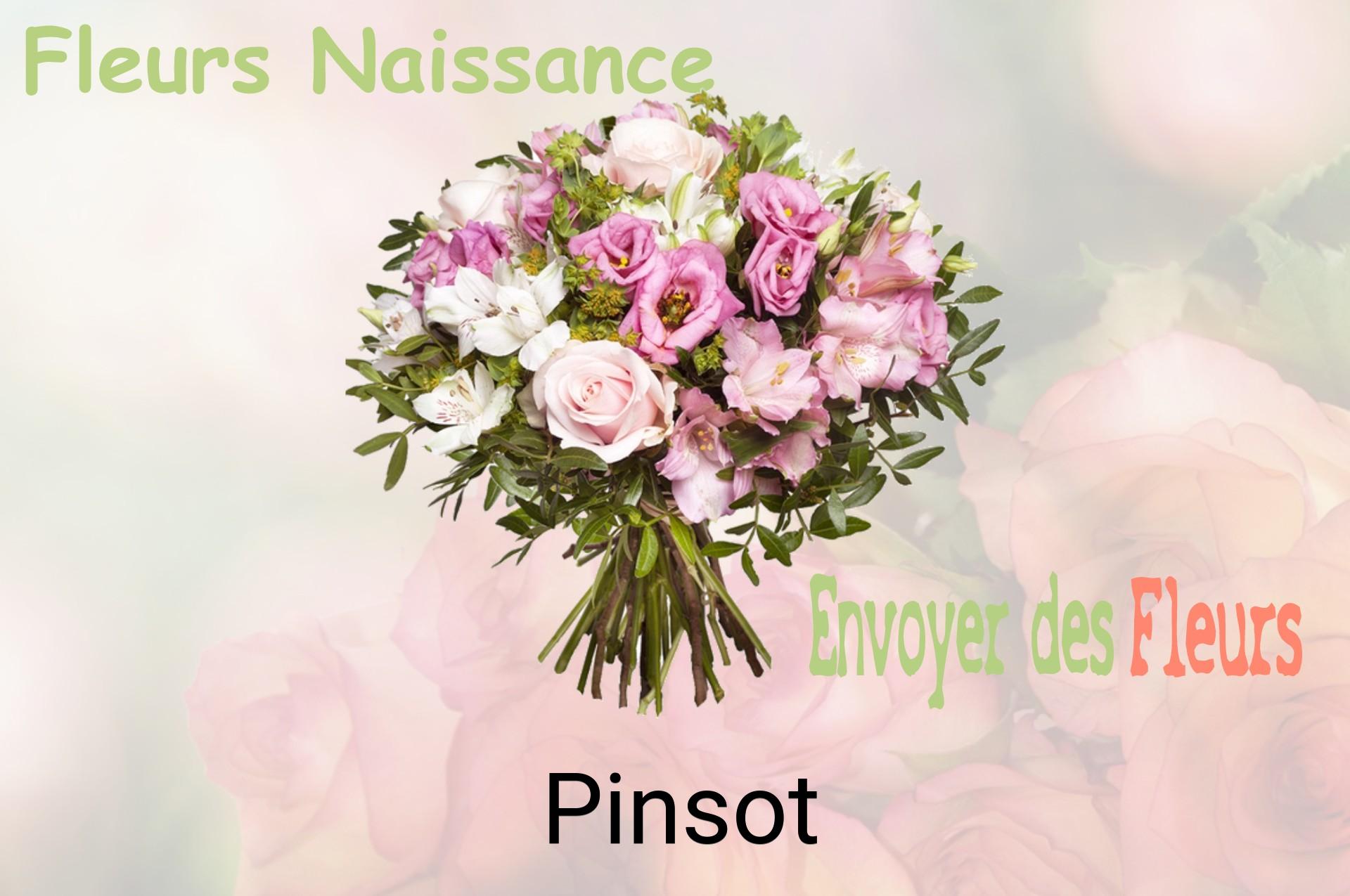 Bouquet de fleurs de naissance livré à Pinsot